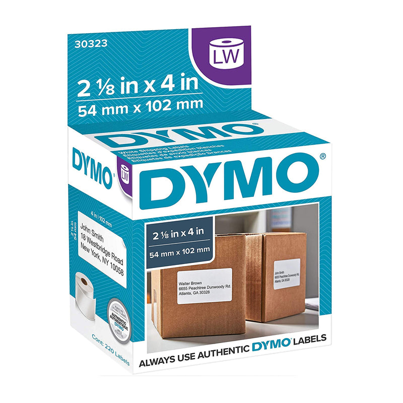White address label. Dymo (30252) 2 rolls