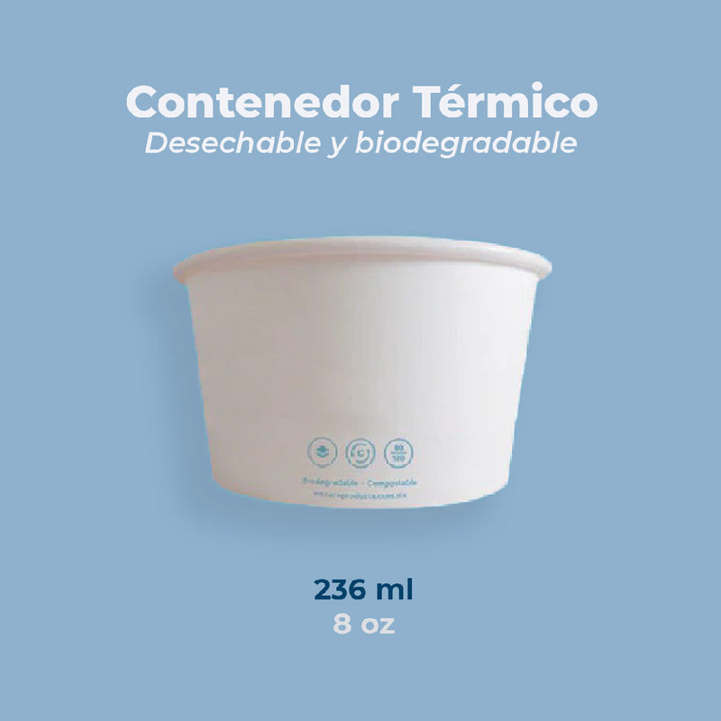 Contenedor Térmico Desechable y Biodegradable